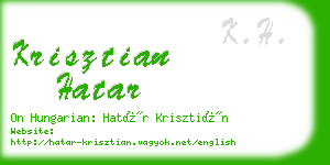 krisztian hatar business card